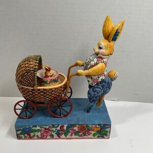 Jim Shore Heartwood Creek You're a Good Egg Bunny Carriage Figurine 4001851 2004